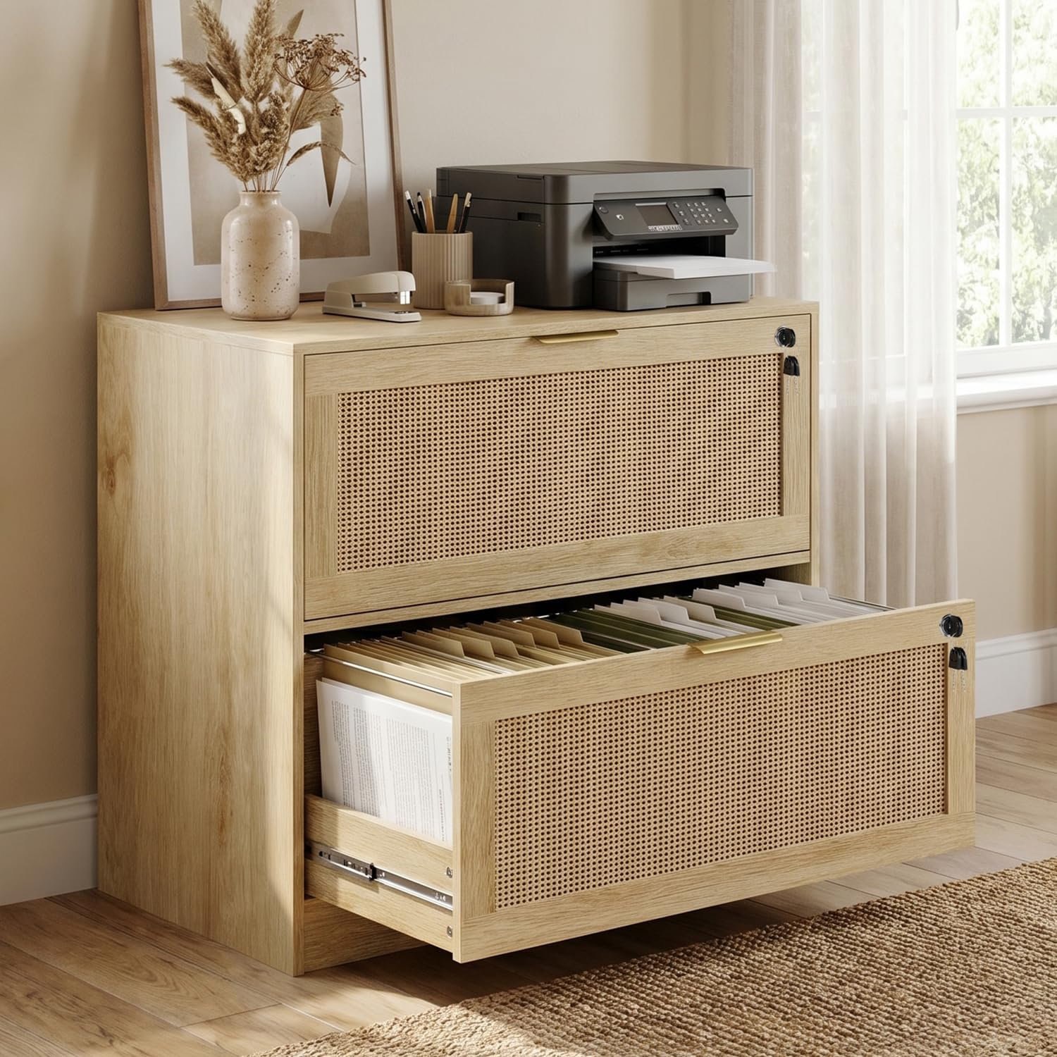 Printer Stand - خزانة ملفات بـ 2 درج مع
