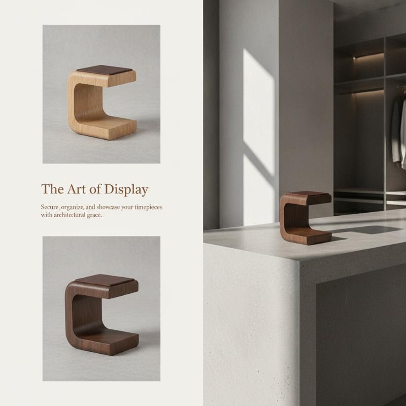 Desk Organizer - حامل ساعات خشبي مصنوع يدويًا، منظم