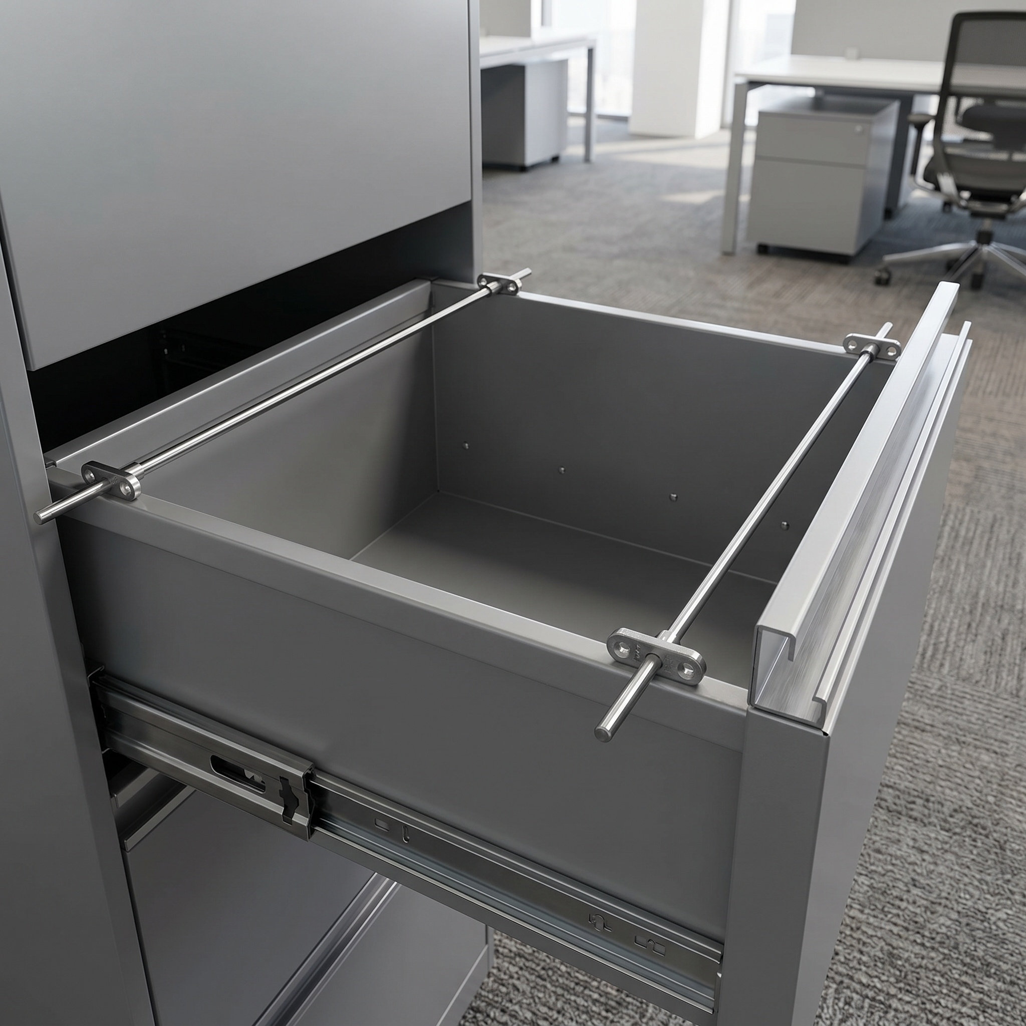 File Cabinet - قضيب تعليق ملفات من الفولاذ المقاوم