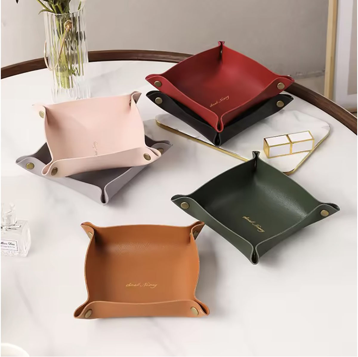 الشمال نمط الجلود صينية تخزين  - مراجعة Desk Organizer وسعره