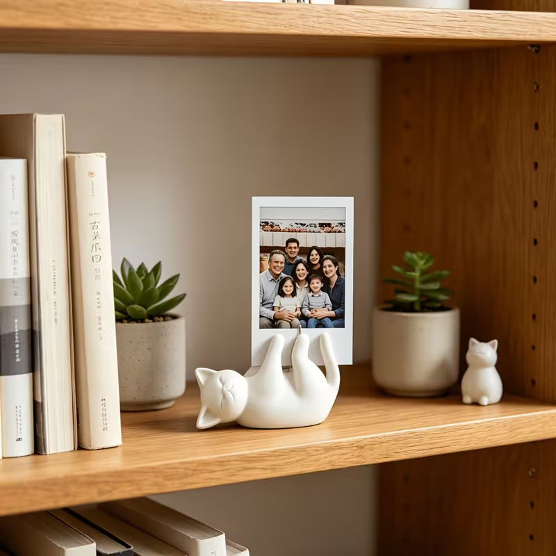حامل صور على شكل قطة بيضاء لطي - مراجعة Office Furniture Brands وسعره