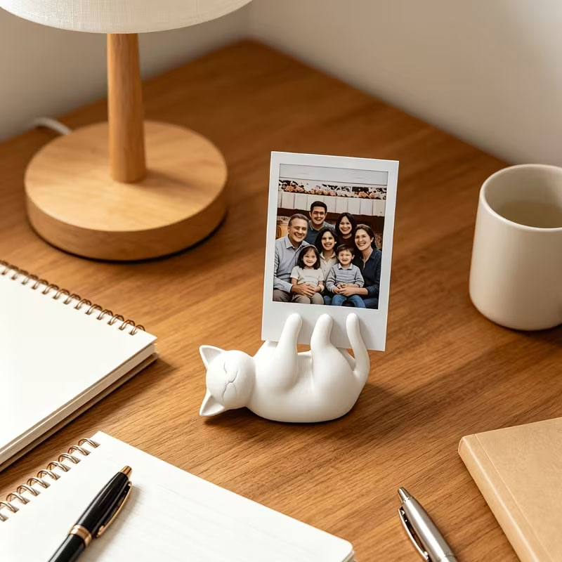حامل صور على شكل قطة بيضاء لطي - مراجعة Office Furniture Brands وسعره