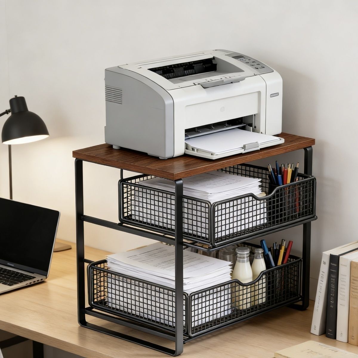 حامل طابعة مكتبي حديث بتصميم ب - مراجعة Printer Stand وسعره