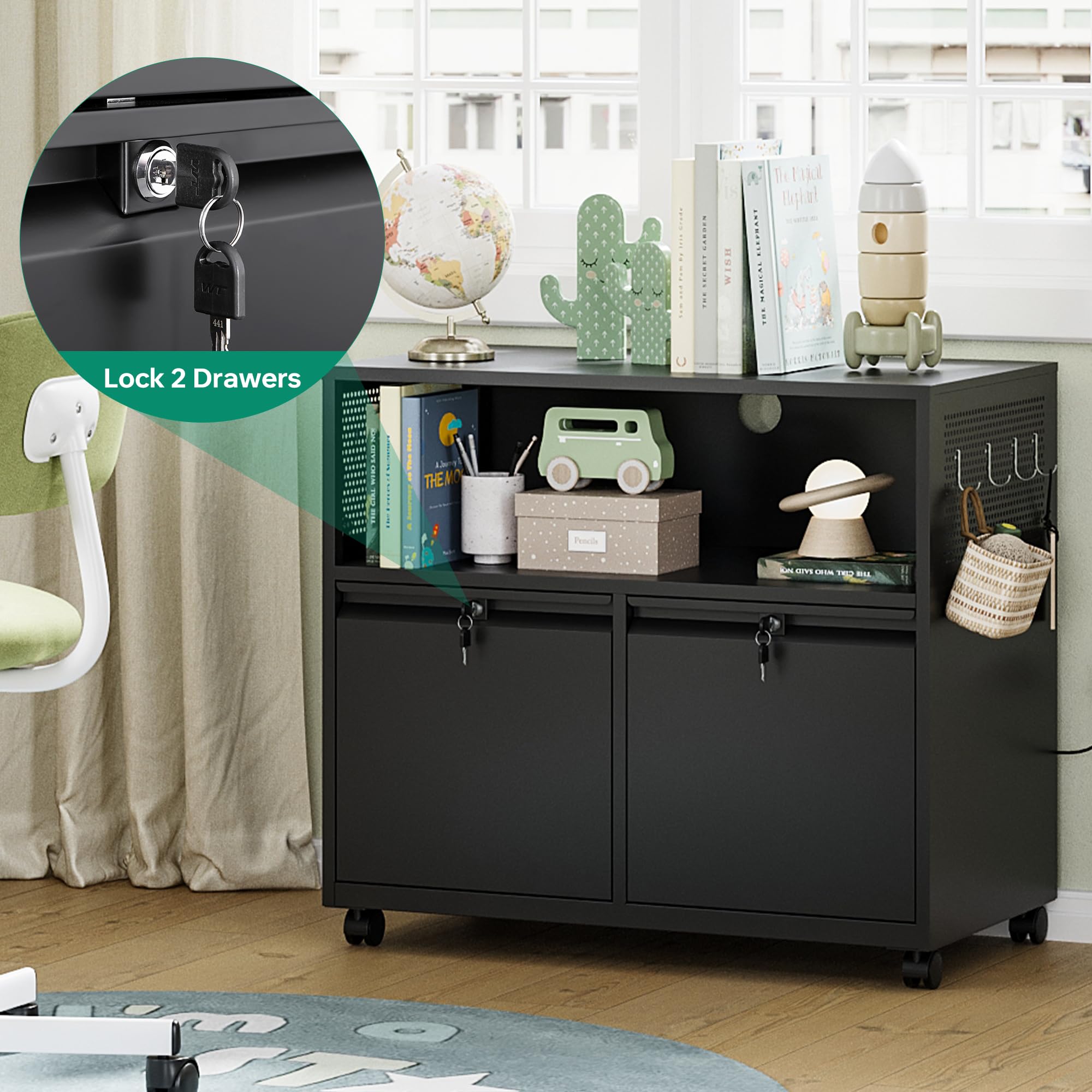 خزانة ملفات متنقلة بدرجتين مع  - مراجعة Printer Stand وسعره