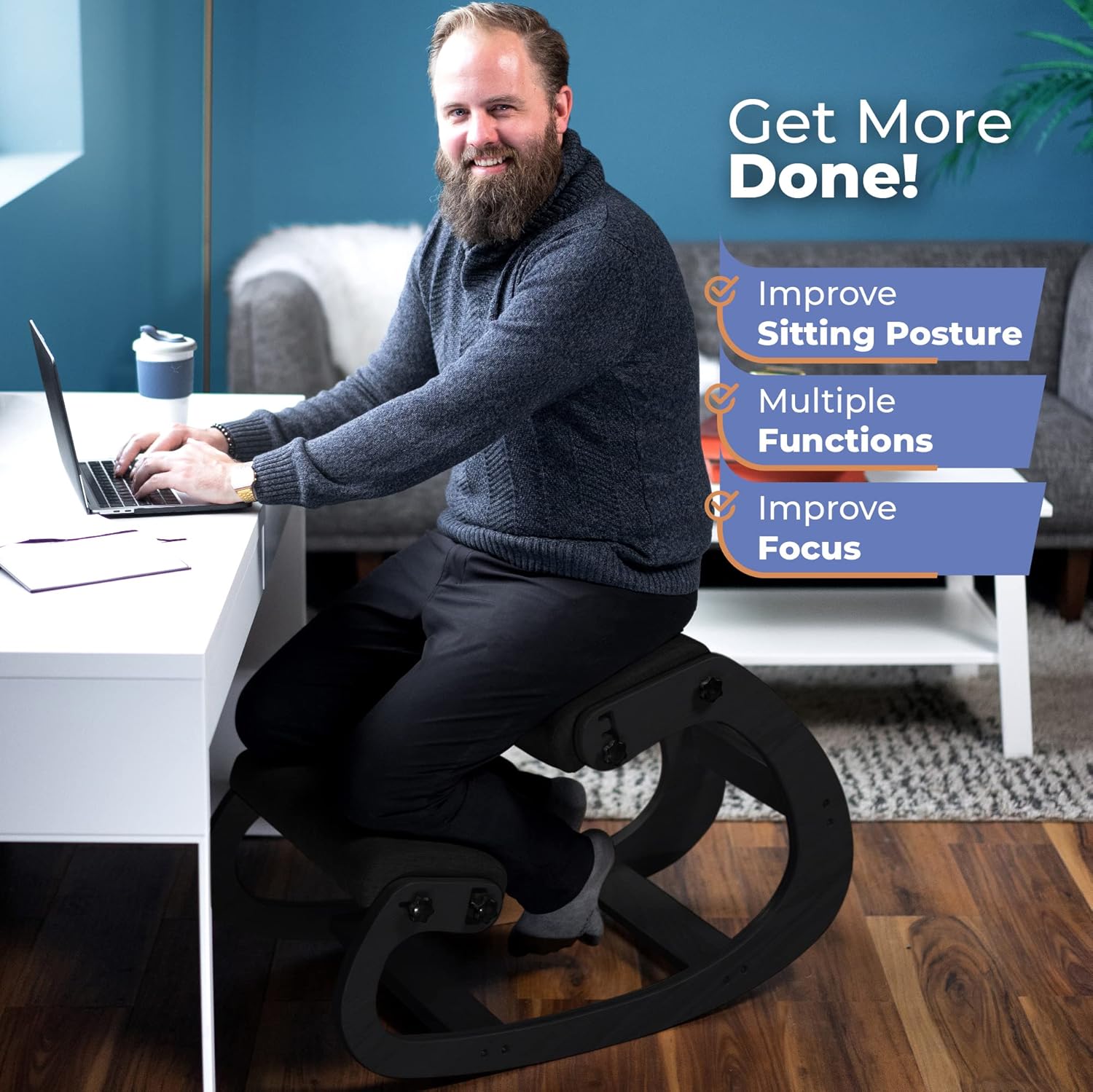 كرسي خشبي مريح للركوع قابل للت - مراجعة Office Chair وسعره