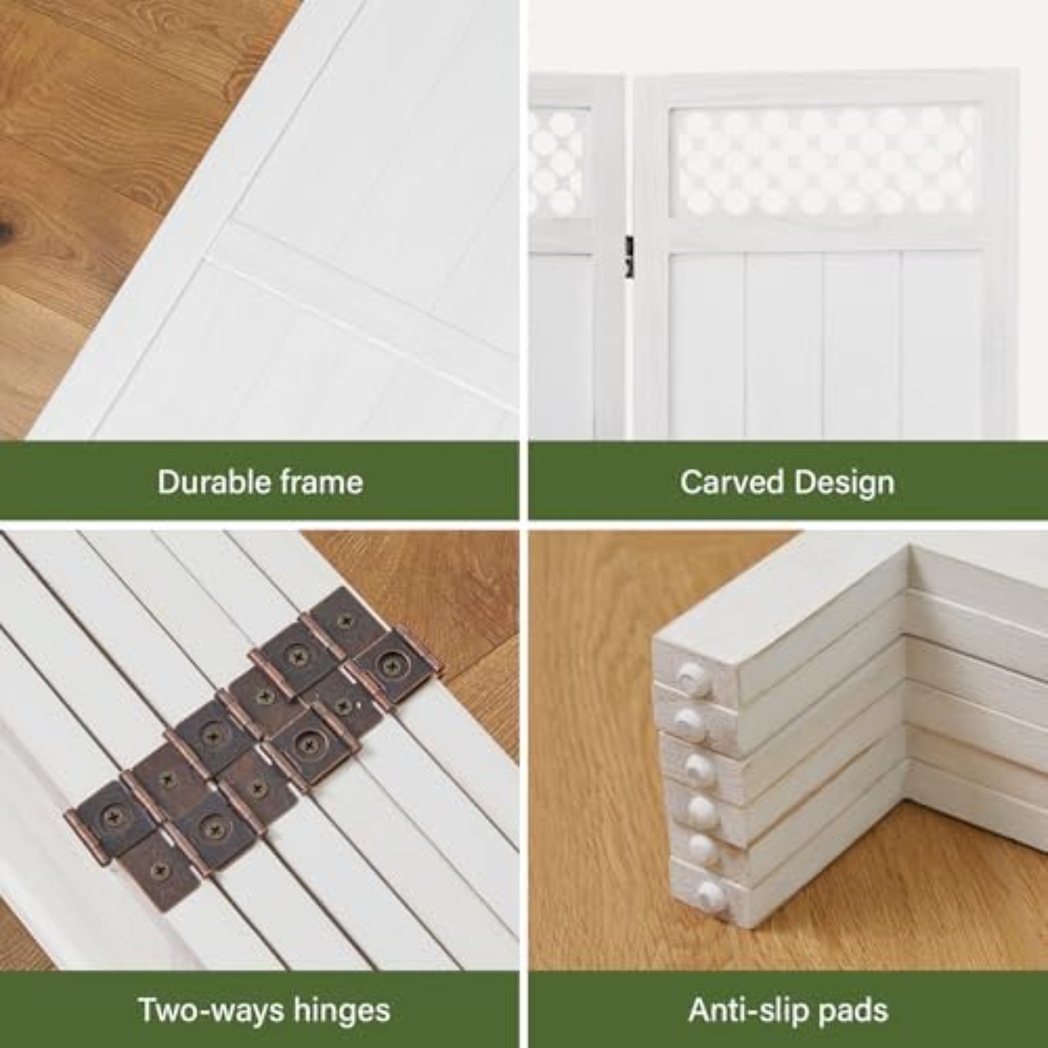 حاجز غرفة خشبي قابل للطي - بطو - مراجعة Partition Screen Divider وسعره