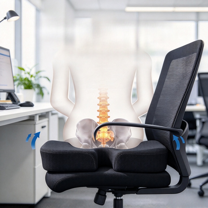 وسادة مقعد من الإسفنج المرن عل - مراجعة Office Chair Cushion وسعره